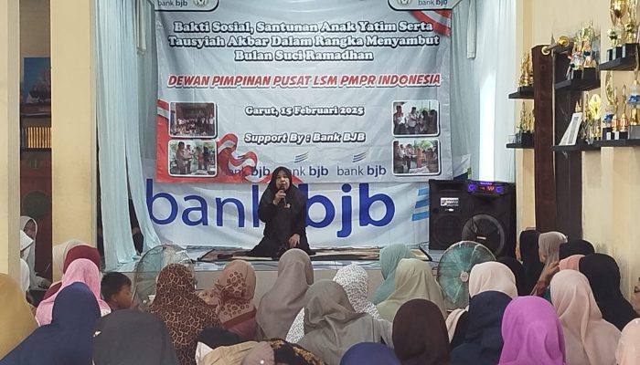 DPP LSM PMPR Indonesia Bekerjasama dengan Bank BJB Salurkan Sembako dan Santunan Anak Yatim di Pulosari Garut